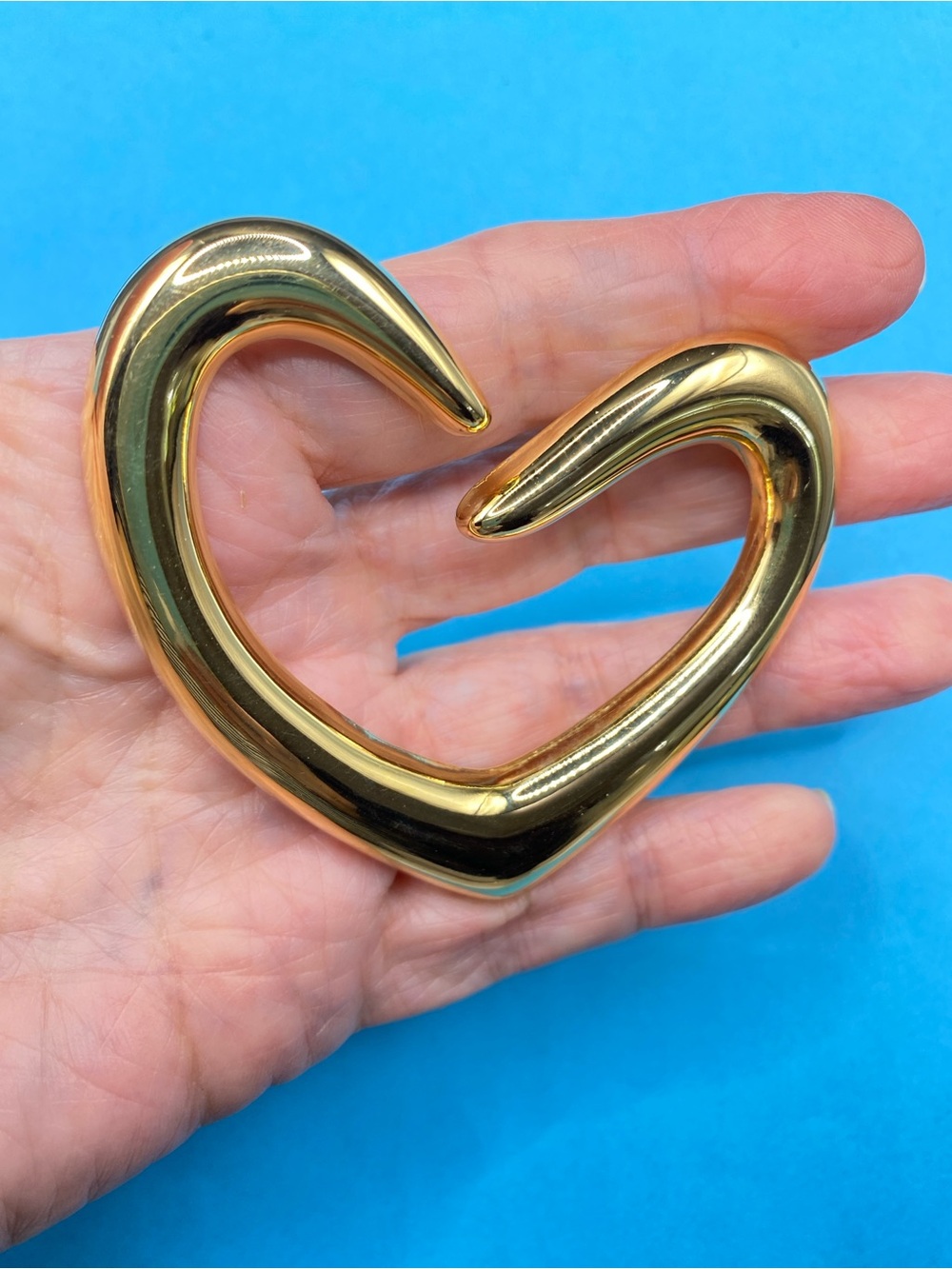 Polished Brass Heart Belt Buckle By Gary Gail Vintage 1980’s